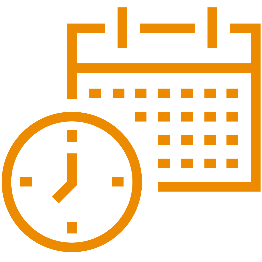 Calendar and clock icon