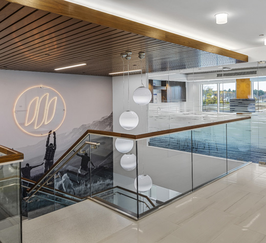 Workers Credit Union Littleton Headquarters employee stairway